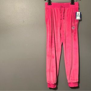 NWT Champion Sz Large (Girls) Velvet Vivid Fuschia Joggers!